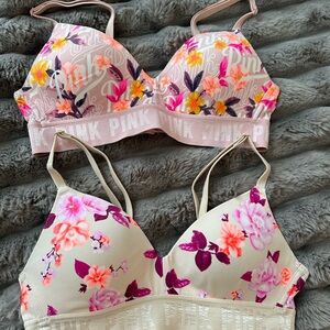 PINK Victoria's Secret Floral Bras